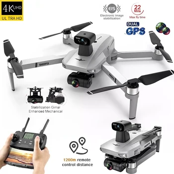 2022 Yeni KF102 Drone 4k Fırçasız 4K Profesyonel HD Kamera İle 2-Axis GPS Fpv rc dört pervaneli helikopter Helikopter Drones Oyuncaklar Boys İçin