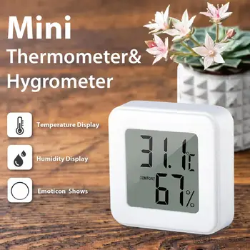  Mini LCD Dijital Sıcaklık Termometre Higrometre Kapalı Oda Sıcaklığı Nem Ölçer Sensörü Ölçer Hava İstasyonu