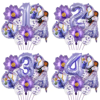 Encanto Disney Cumpleaños Mirabel Isabella Balonlar 32 inç Numarası Konfeti Balonlar Doğum Günü Partisi Süslemeleri Çocuklar Kız Globos