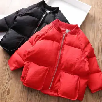 Yeni 2021 Kış Kız Giyim Yeni Erkek Pamuk Kalın Aşağı Palto Çocuklar İçin Rahat Sıcak Ceketler Mont Çocuklar Kar Giysileri D209