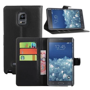Çevir Deri Dava Samsung İçin cüzdan Galaxy Note Kenar N915 N9150 N915FY N915A Telefon Deri Geri Etui Stand ile Dava Kapak 