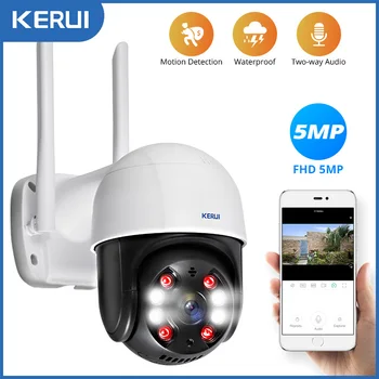 KERUI Açık Su Geçirmez Kablosuz 3MP 5MP WiFi IP Kamera Dome 4X PTZ Dijital yakınlaştırma kamerası Ev Güvenlik CCTV Video Gözetim