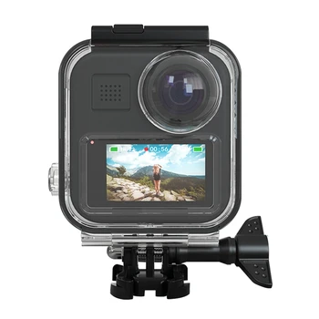 Dokunmatik ekran su geçirmez muhafaza Kılıf Gopro MAX 360 Dalış Koruma Sualtı Dalış Kapak Eylem Kamera Parçaları İçin 0
