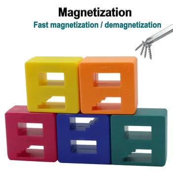 2 in 1 bit manyetik cihaz Güçlü tornavida artı Çift kullanımlı degausser Mini Vida toplu Hızlı magnetizer hızlı Demagnetizer