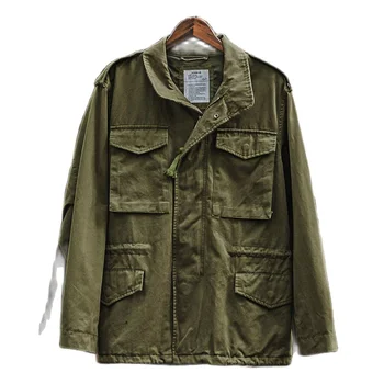 Amerikan M-65 Ceket Erkekler için Ordu Taktik Rahat Ceket Streetwear Bahar Sonbahar Erkek Vintage Giyim