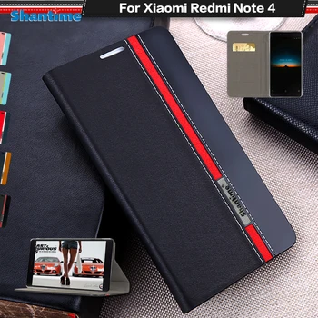 Kitap Kılıf Xiaomi Redmi Için Not 4 Lüks pu deri cüzdan Flip Case Xiaomi Redmi Için Not 4 Pro Başbakan Silikon Yumuşak arka kapak