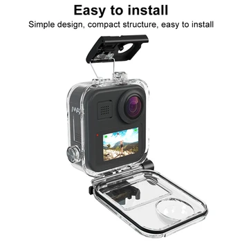 Dokunmatik ekran su geçirmez muhafaza Kılıf Gopro MAX 360 Dalış Koruma Sualtı Dalış Kapak Eylem Kamera Parçaları İçin 2