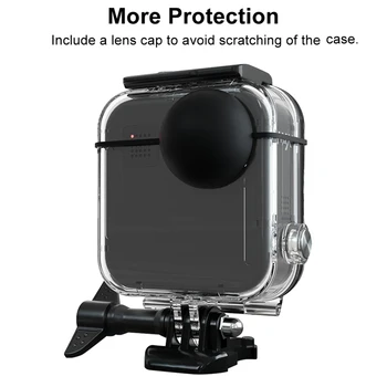 Dokunmatik ekran su geçirmez muhafaza Kılıf Gopro MAX 360 Dalış Koruma Sualtı Dalış Kapak Eylem Kamera Parçaları İçin 3