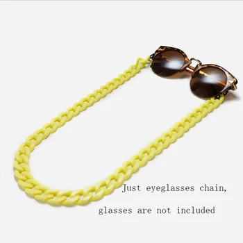 Yeni Moda Akrilik Güneş Gözlüğü Zinciri Kadın Erkek Abartılı okuma gözlüğü Kordon Asılı Boyun Zinciri Gözlük Boyun Askısı Kordon 3