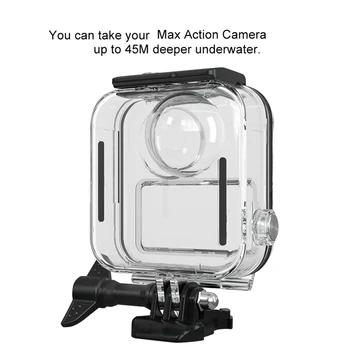 Dokunmatik ekran su geçirmez muhafaza Kılıf Gopro MAX 360 Dalış Koruma Sualtı Dalış Kapak Eylem Kamera Parçaları İçin 4